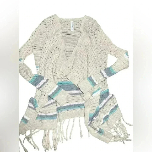 Aeropostale Bethany Mota Long Open Knit Cardigan, Size Medium - Picture 5 of 7